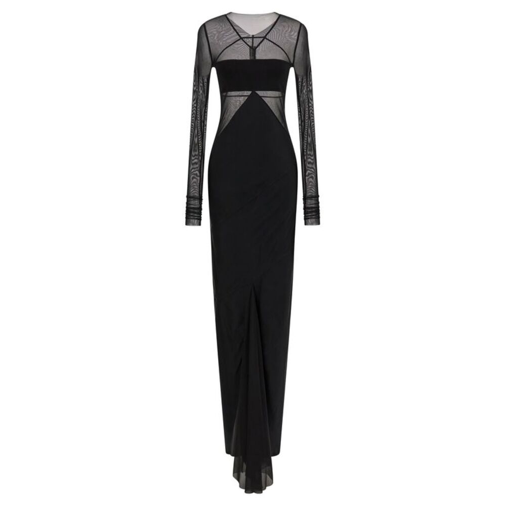 Rick Owens Black Nylon Long Women's Dress